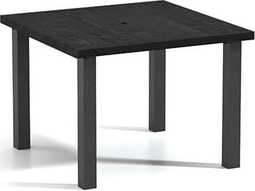 Homecrest Timber Natural Series Aluminum 42" Square Dining Table with Umbrella Hole