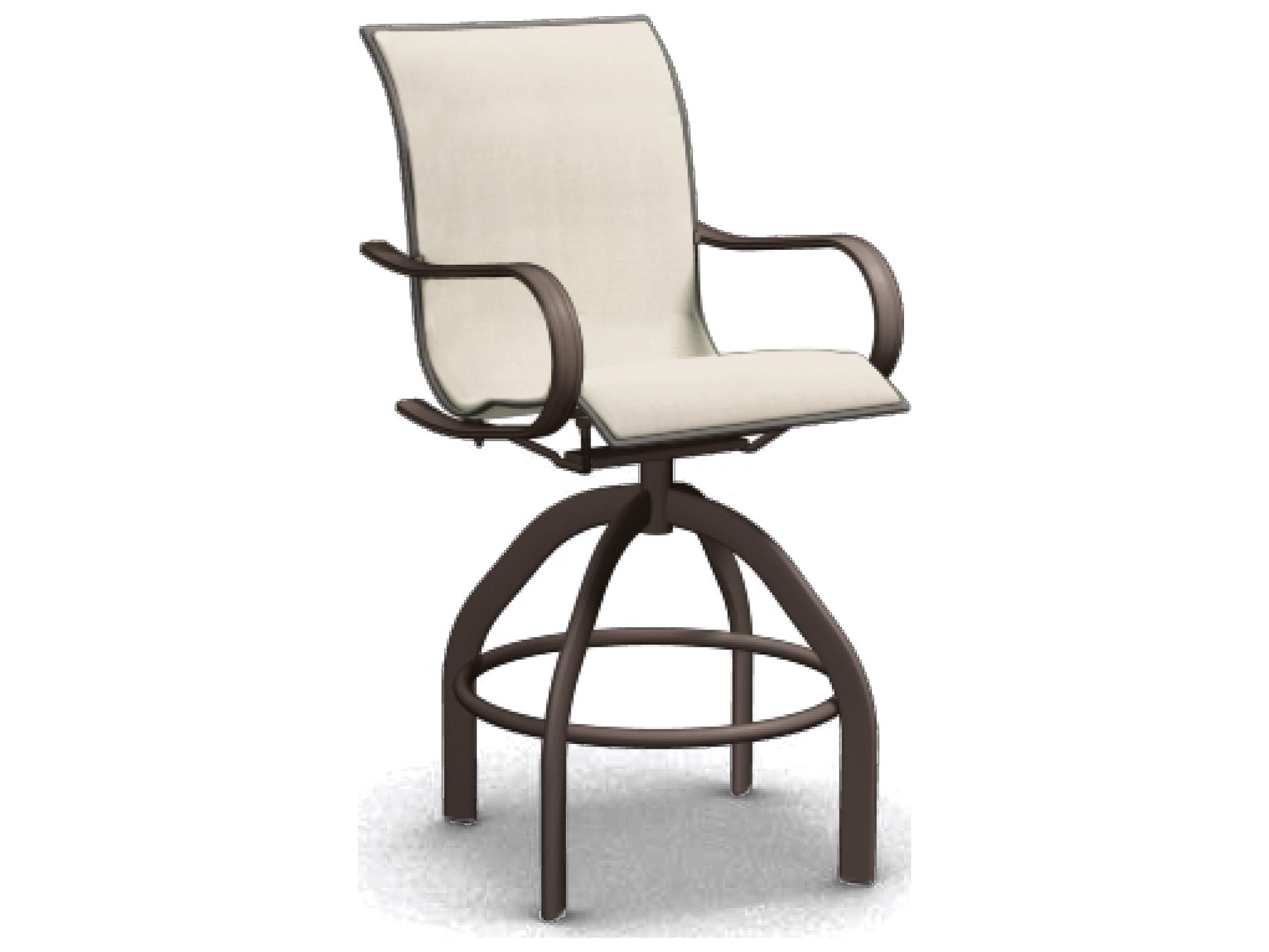 Homecrest Holly Hill Sling Aluminum Swivel Outdoor Bar Stool