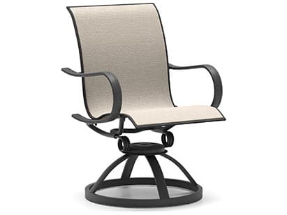Homecrest Holly Hill Sling Aluminum Low Back Swivel Rocker