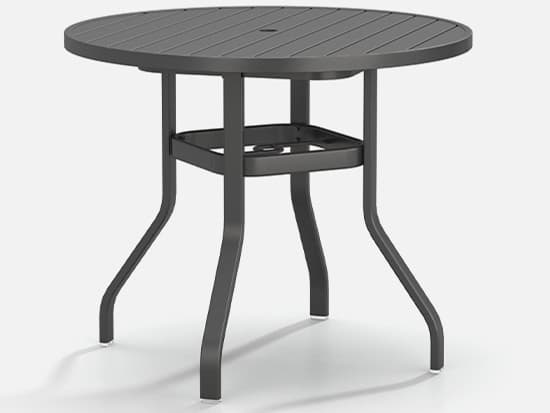 Homecrest Latitude Aluminum Round Outdoor Counter Table with Umbrella Hole