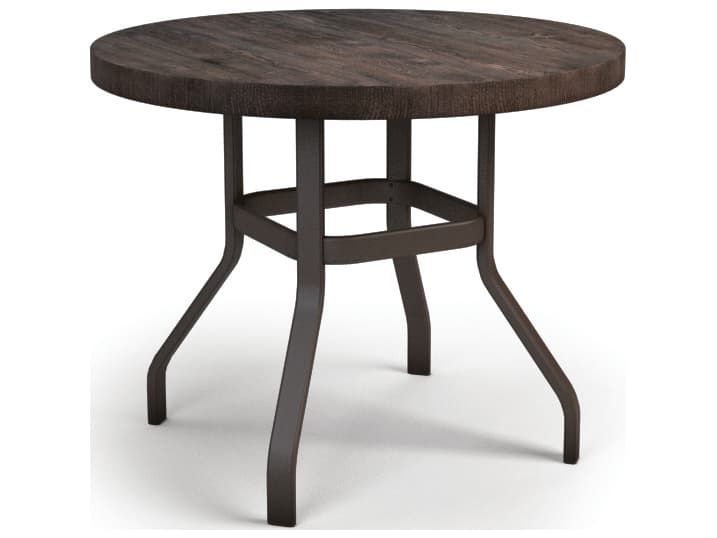 Homecrest Timber Aluminum Round Outdoor Patio Counter Table