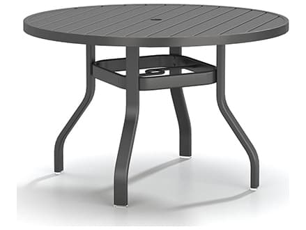 Homecrest Latitude Aluminum 42" Round Dining Table with Umbrella Hole