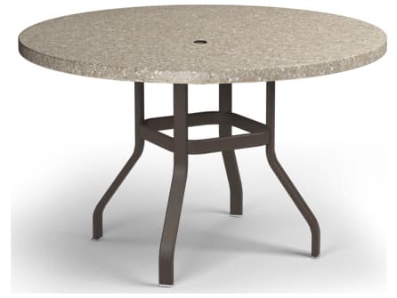 Homecrest Stonegate Aluminum Round counter Table with Umbrella Hole