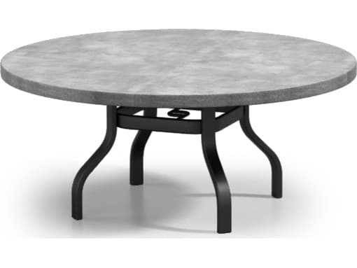 Homecrest Concrete Aluminum Round Patio Chat Table