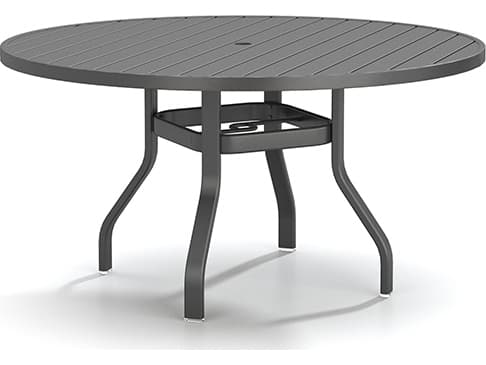 Homecrest Latitude Aluminum 54" Round Dining Table with Umbrella Hole