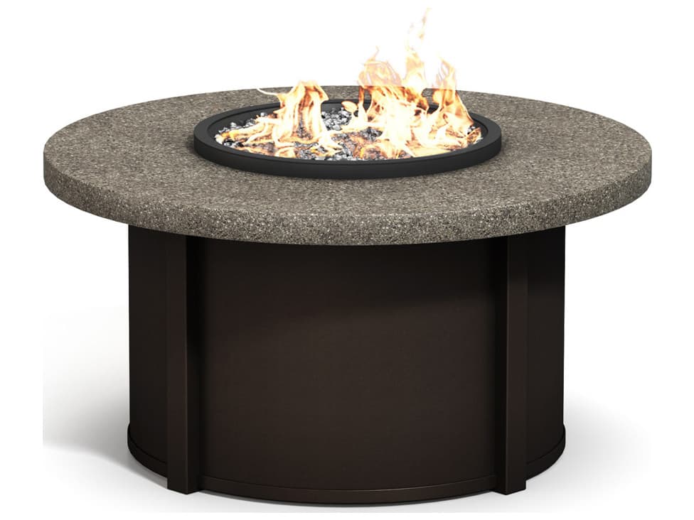 Homecrest Stonegate Aluminum Round Patio Fire Pit Table