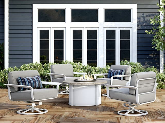 Homecrest Shadow Rock Aluminum Round Fire Pit Table Top