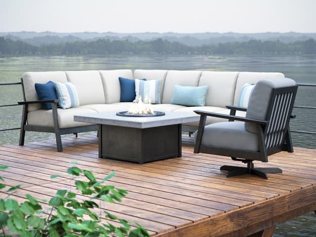 Homecrest Concrete Aluminum Square Fire Pit Table Top