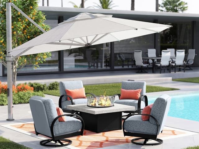 Homecrest Stonegate Aluminum Square Fire Pit Table Top
