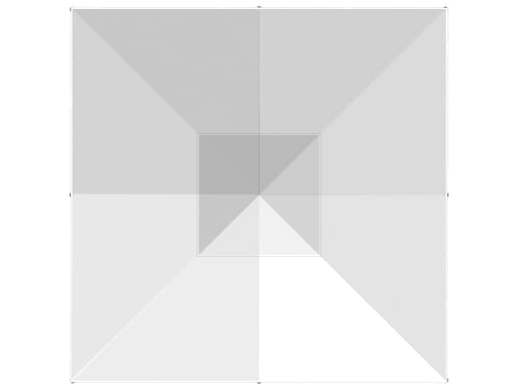 Homecrest Market Aluminum 6.5 Foot Square Crank Lift Outdoor Patio Umbrella