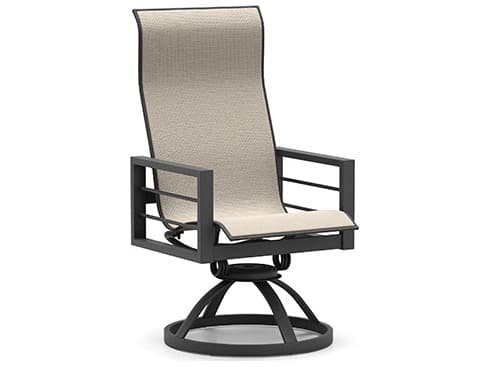 Homecrest Sutton Sling Aluminum High Back Swivel Rocker  Lounge Chair