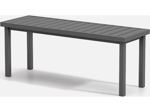 Homecrest Latitude Aluminum Rectangular Cafe Outdoor Bench