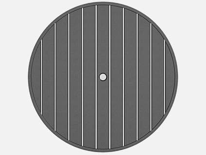 Homecrest Latitude Aluminum Round Table Top with Umbrella Hole