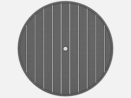 Homecrest Latitude Aluminum Round Table Top with Umbrella Hole