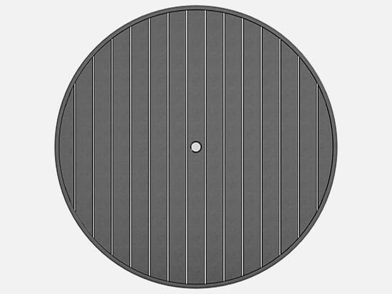 Homecrest Latitude Aluminum Round Table Top with Umbrella Hole