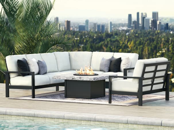 Homecrest Elements Cushion Aluminum High Back Outdoor Lounge Chair