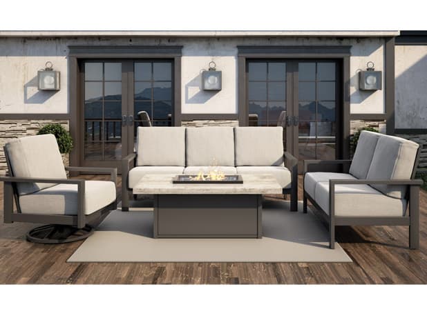 Homecrest Elements Cushion Aluminum High Back Patio Loveseat