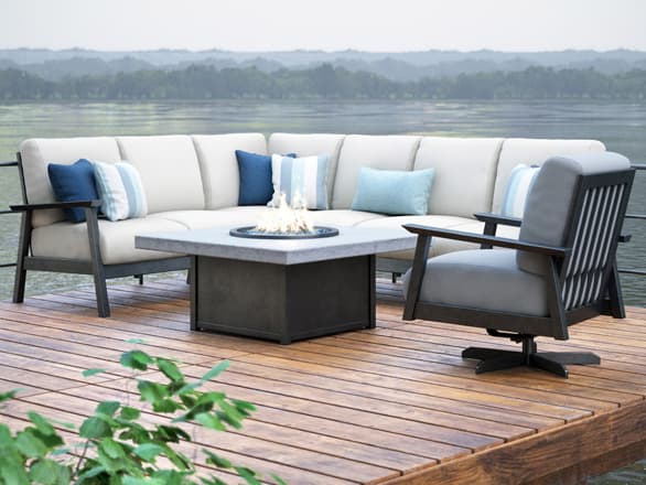 Homecrest Concrete Aluminum Round Fire Pit Table Top