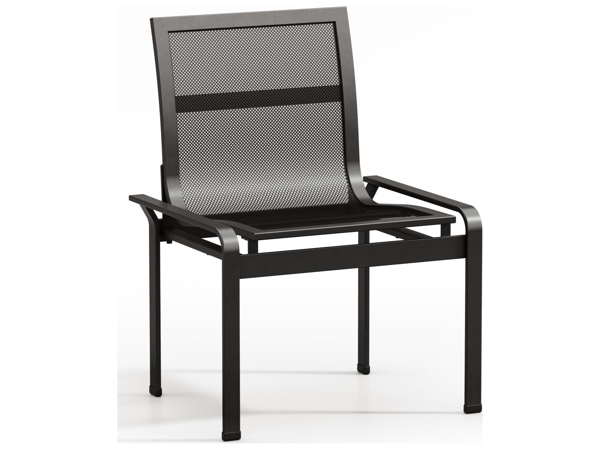 Homecrest Elevate Mesh Aluminum Stackable Outdoor Dining Side Chair