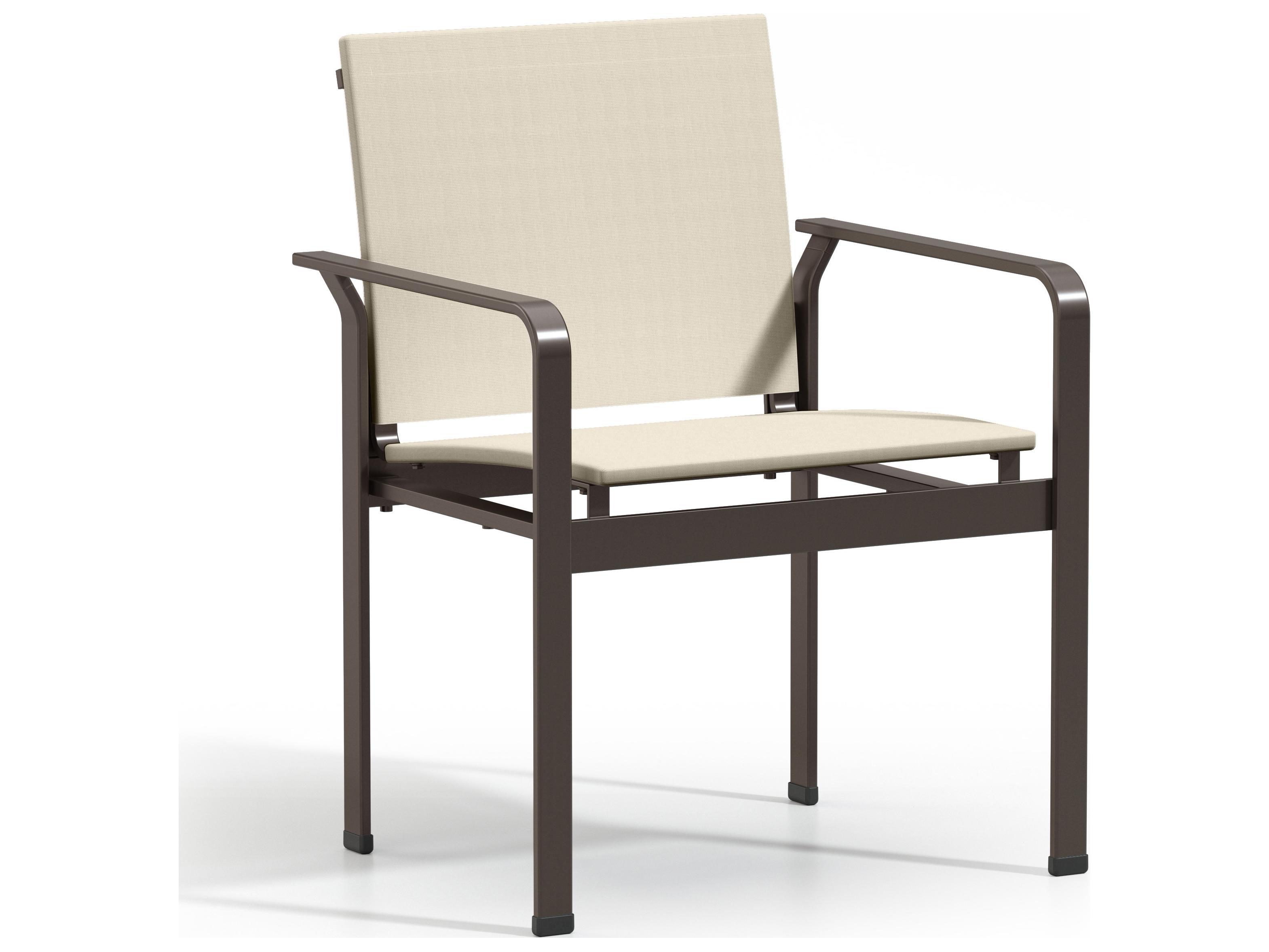 Homecrest Elevate Sling Aluminum Stackable Patio Dining Arm Chair Set of 2