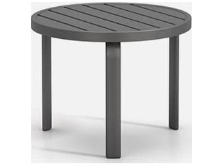 Homecrest Latitude Aluminum Round Universal Base Outdoor Patio End Table