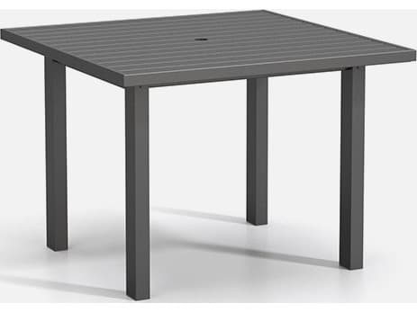 Homecrest Latitude Aluminum Square Post Base Cafe Table