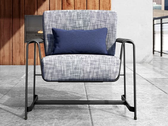 Homecrest Mila Cushion Aluminum Patio Lounge Chair