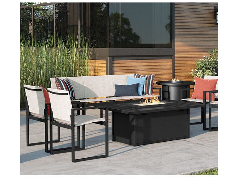 Homecrest Latitude Fire Pits Aluminum 50"W x 32"D Rectangular Fire Pit Table Top