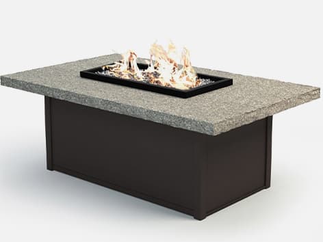 Homecrest Shadow Rock Aluminum Rectangular Fire Pit Table Top