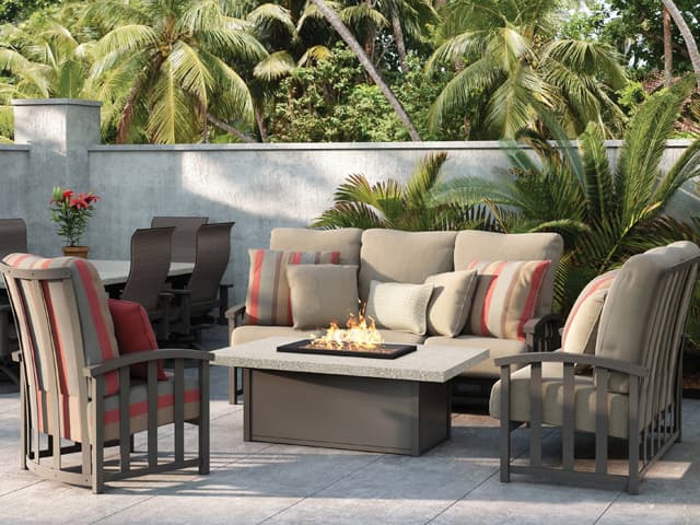 Homecrest Stonegate Aluminum Rectangular Fire Pit Table Top