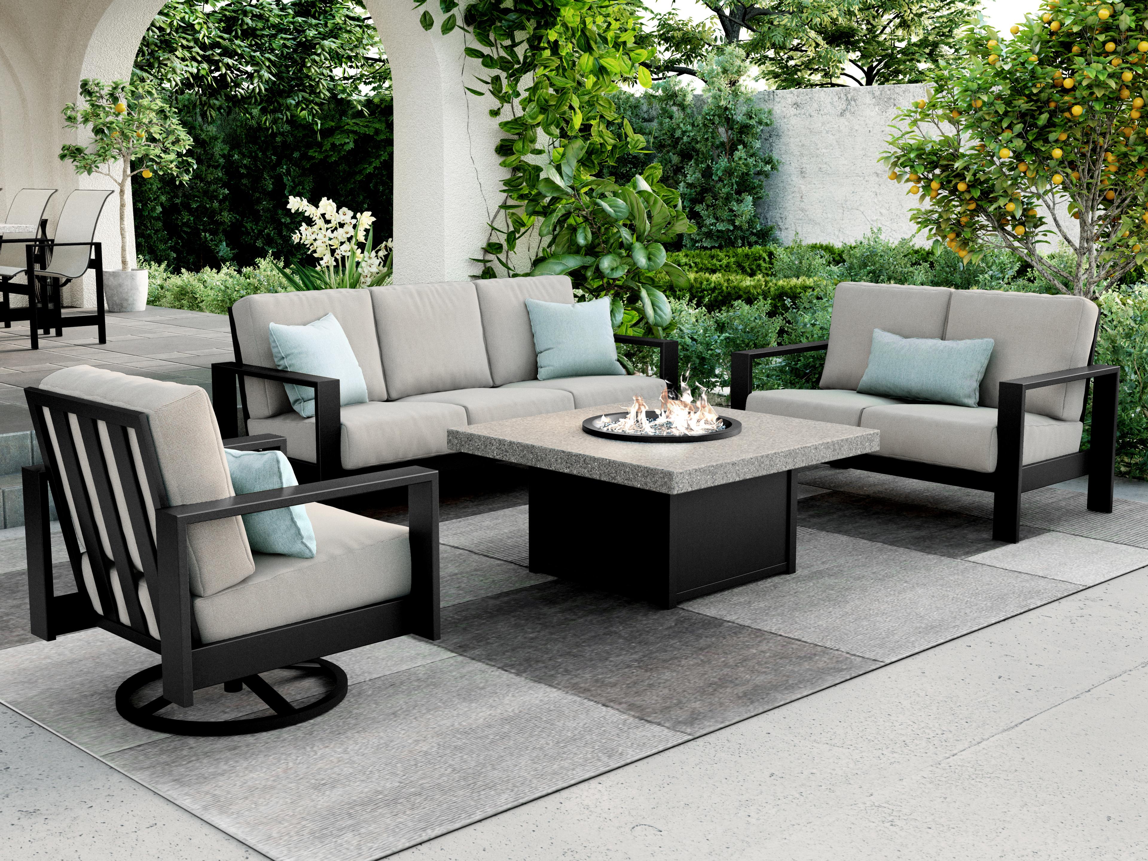 Homecrest Blair Cushion Metal Lounge Set