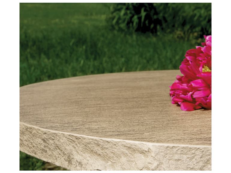 Homecrest Slate Faux Stone Round Table Top with Umbrella Hole