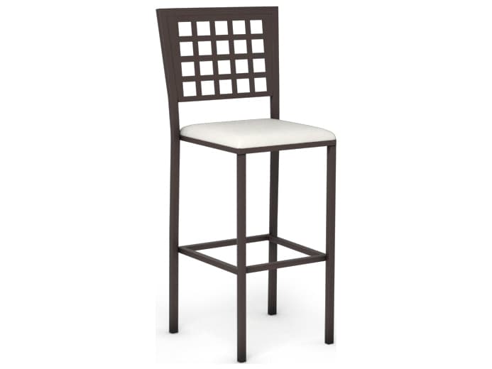 Homecrest Manhattan Steel Outdoor Patio Bar Stool with Seat Pad