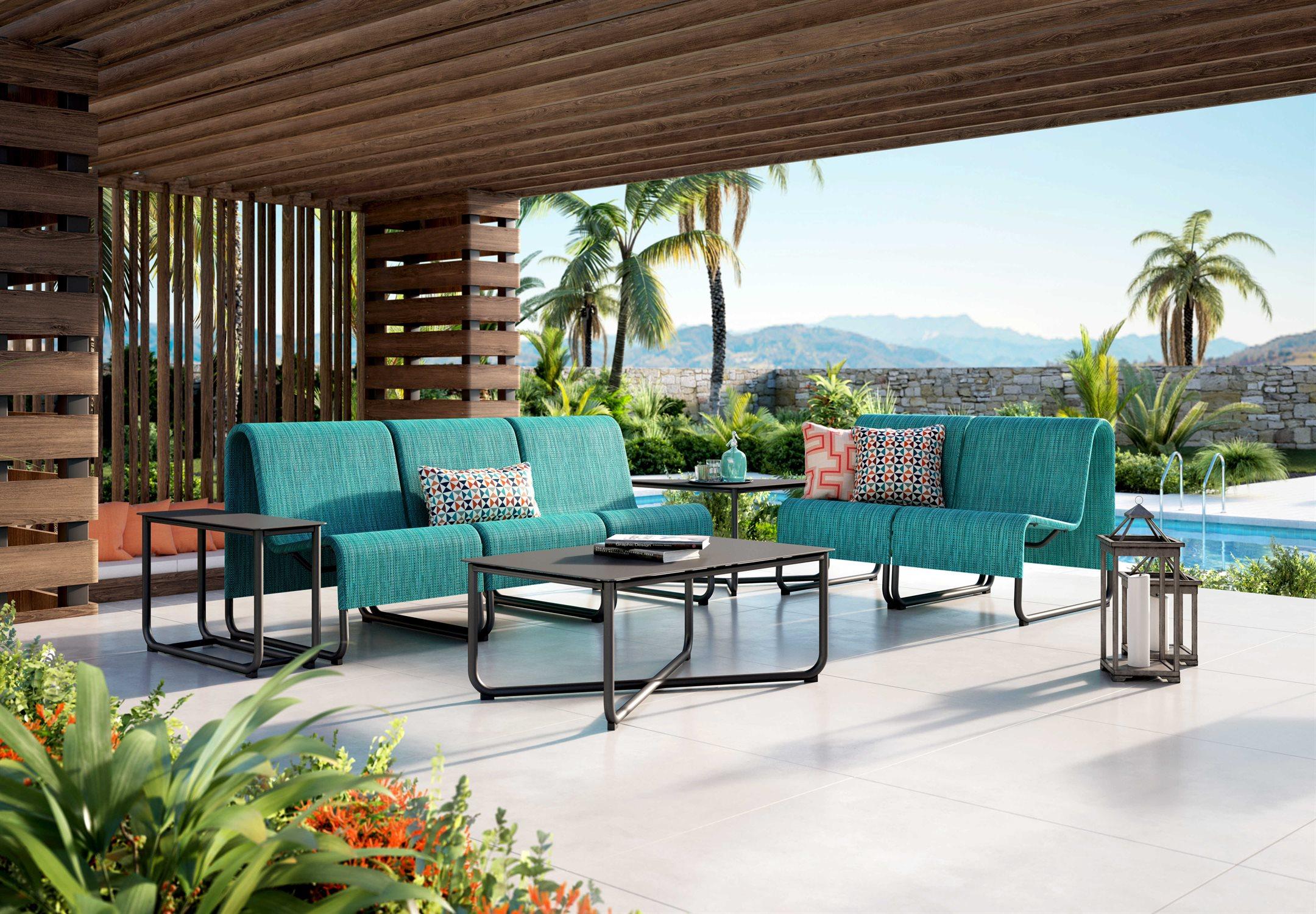 Homecrest Infiniti Air Sensation Sling Aluminum Outdoor Patio Lounge Set