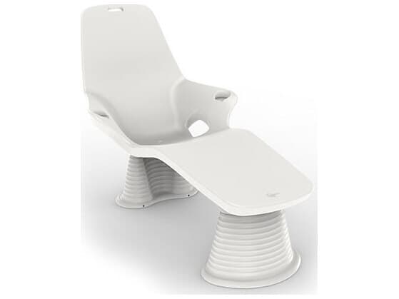 Homecrest In-pool Series Resin Chaise Lounge 2-pack with 12" Riser Combo