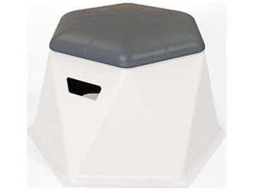 Homecrest In-pool Series Resin Hex Lounge Bench in 2 Pack