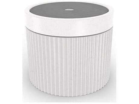 Homecrest In-pool Series Resin 22.5" Round End Table with Umbrella Hole Soft Touch