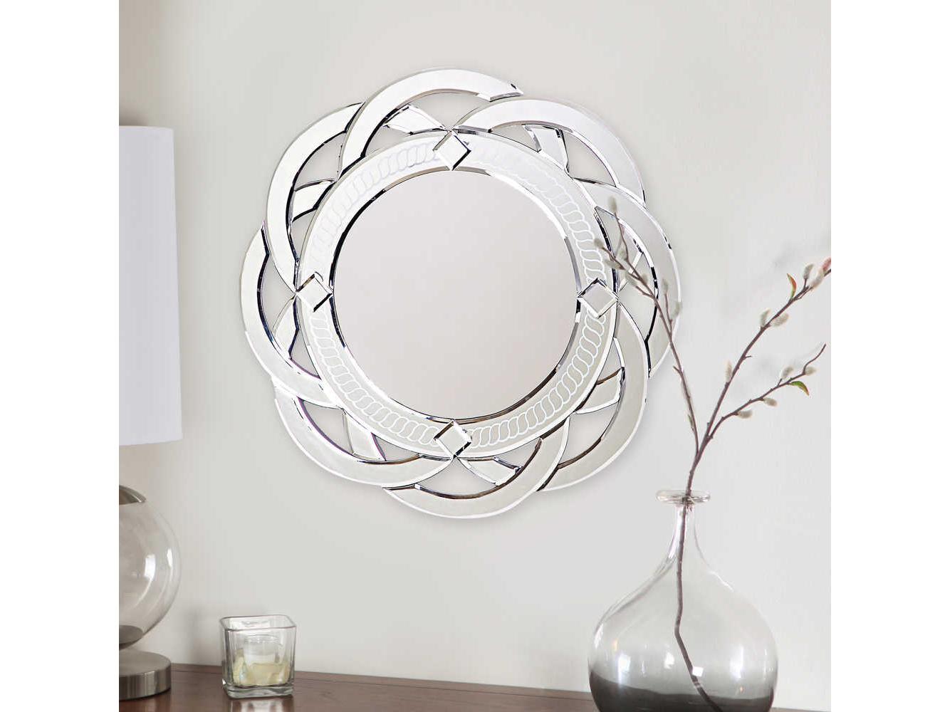 Howard Elliott Galaxy Round Wall Mirror