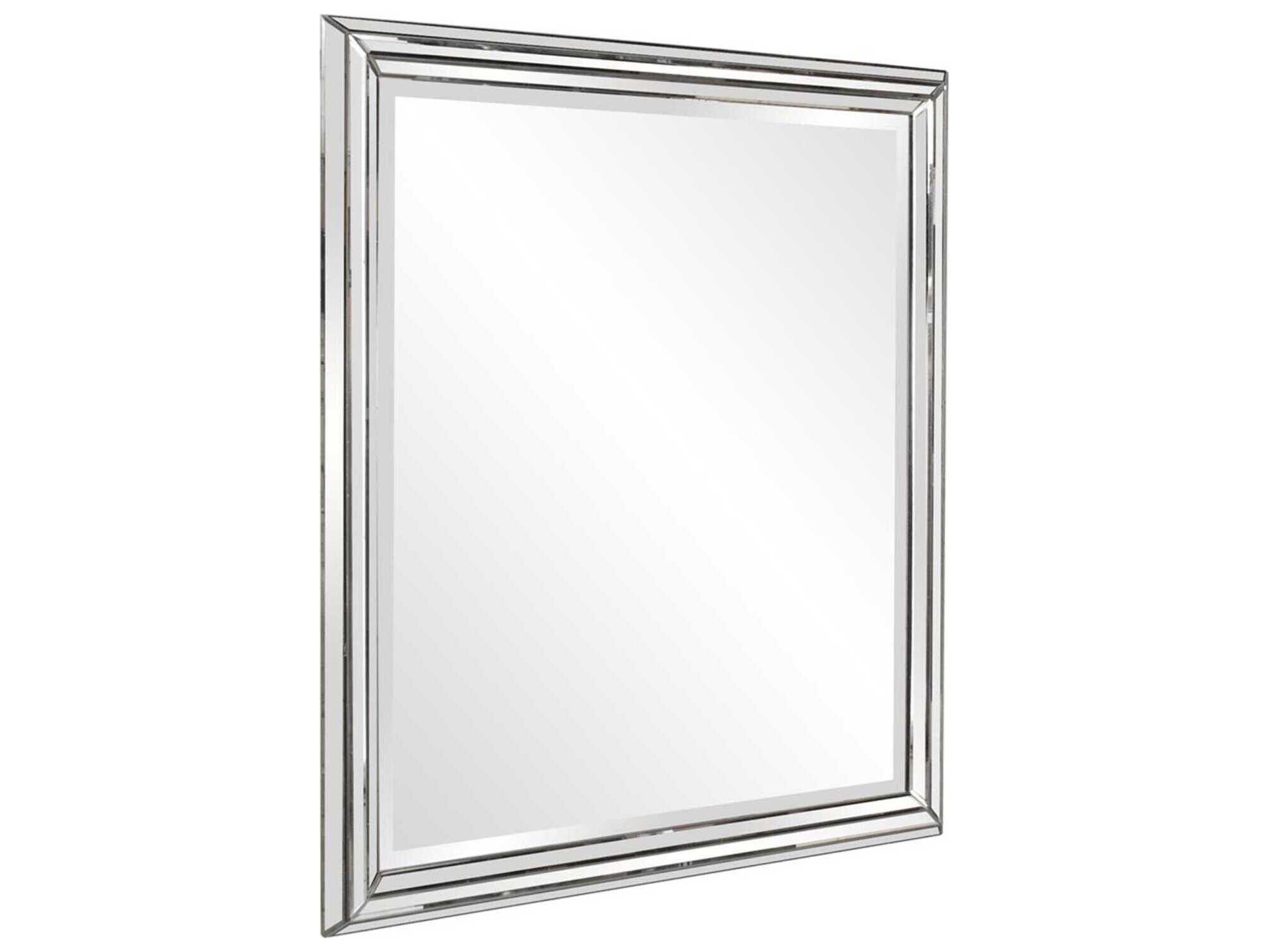 Howard Elliott Omni Silver Rectangular Wall Mirror