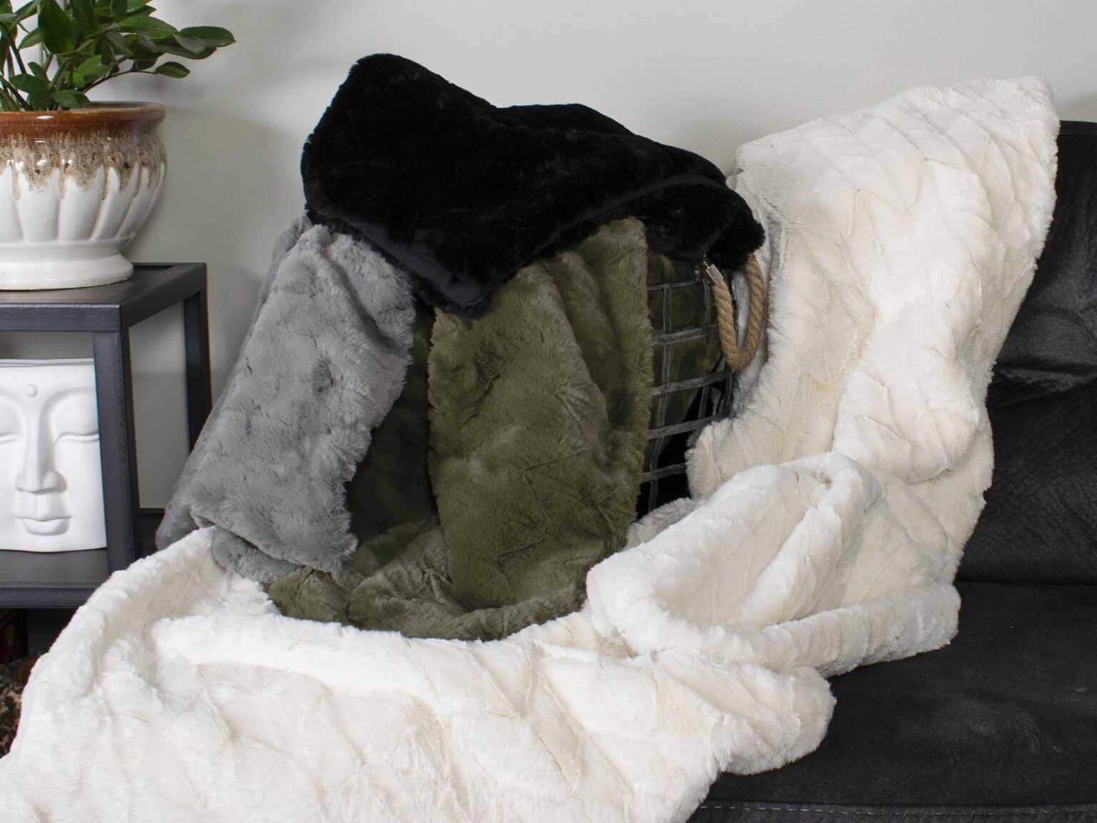 Howard Elliott Angora Ebony Throw