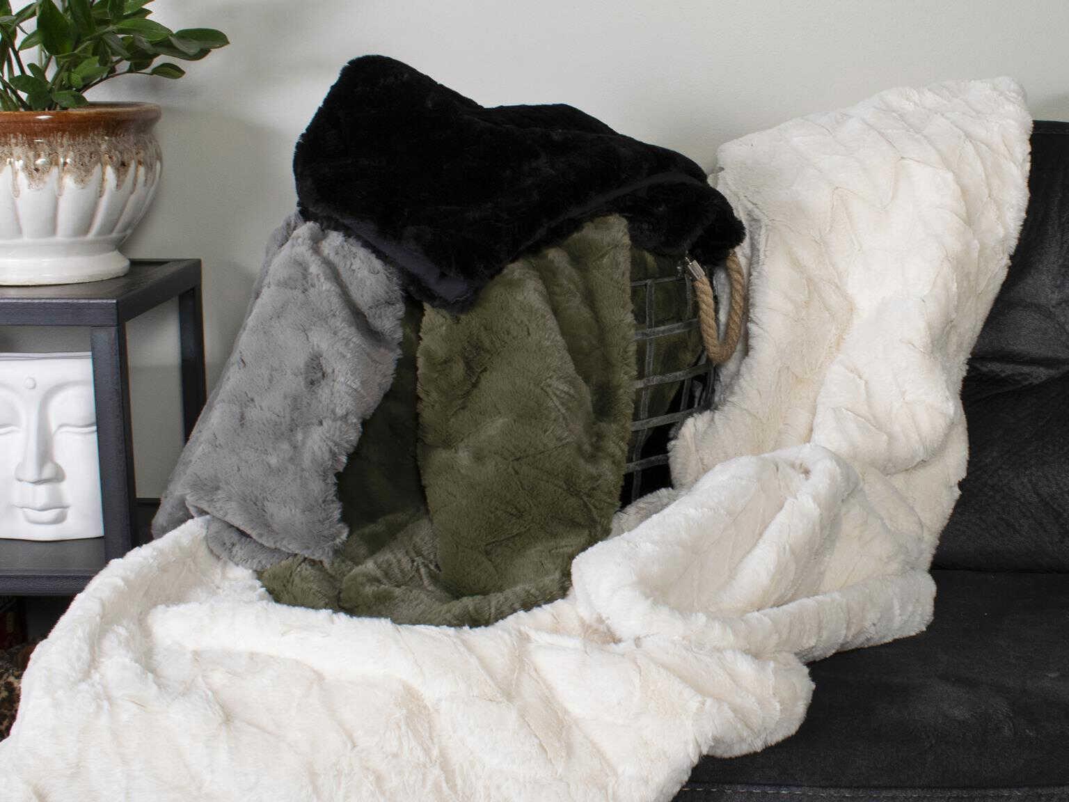 Howard Elliott Angora Moss Throw