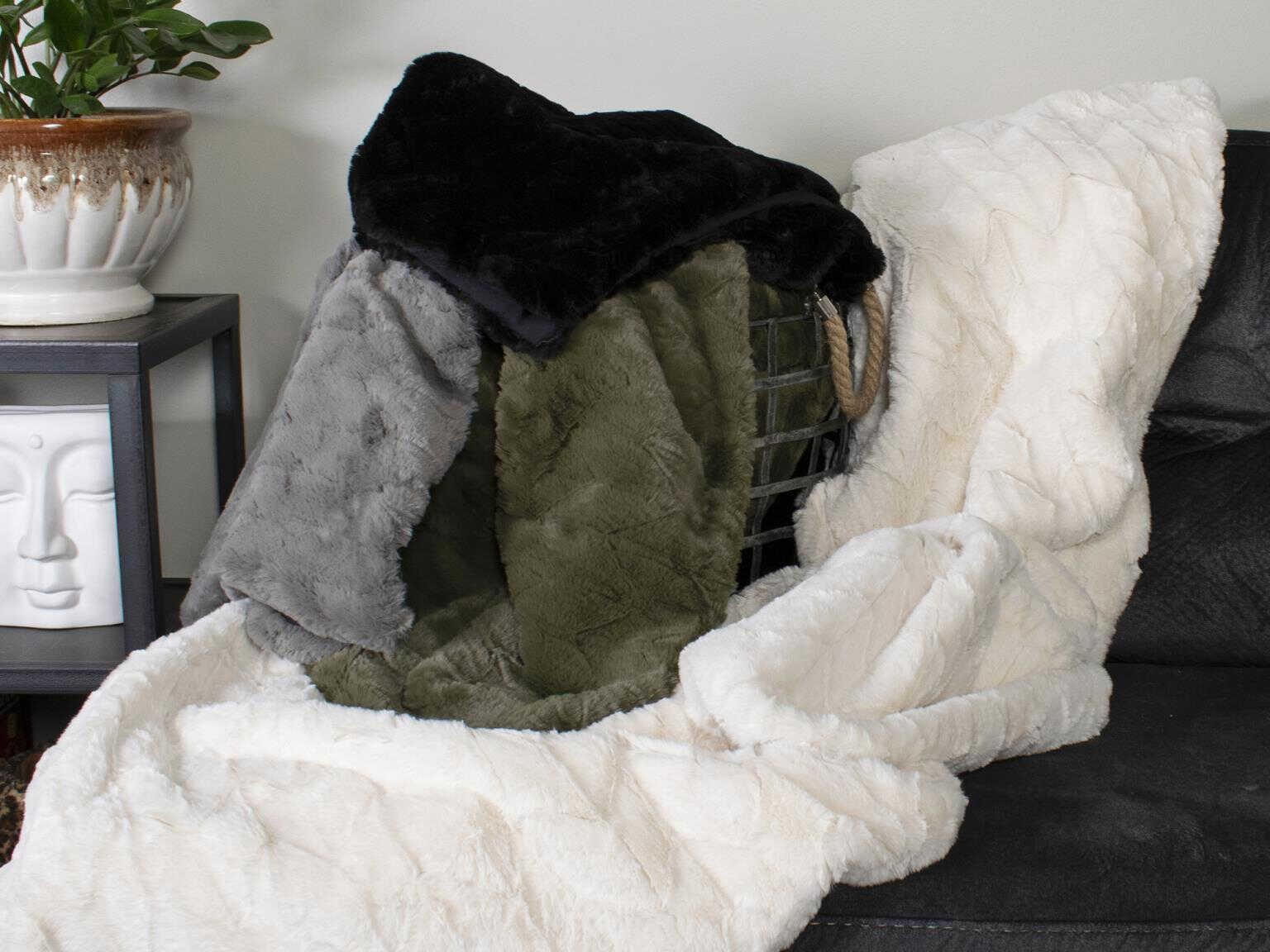 Howard Elliott Angora Natural Throw