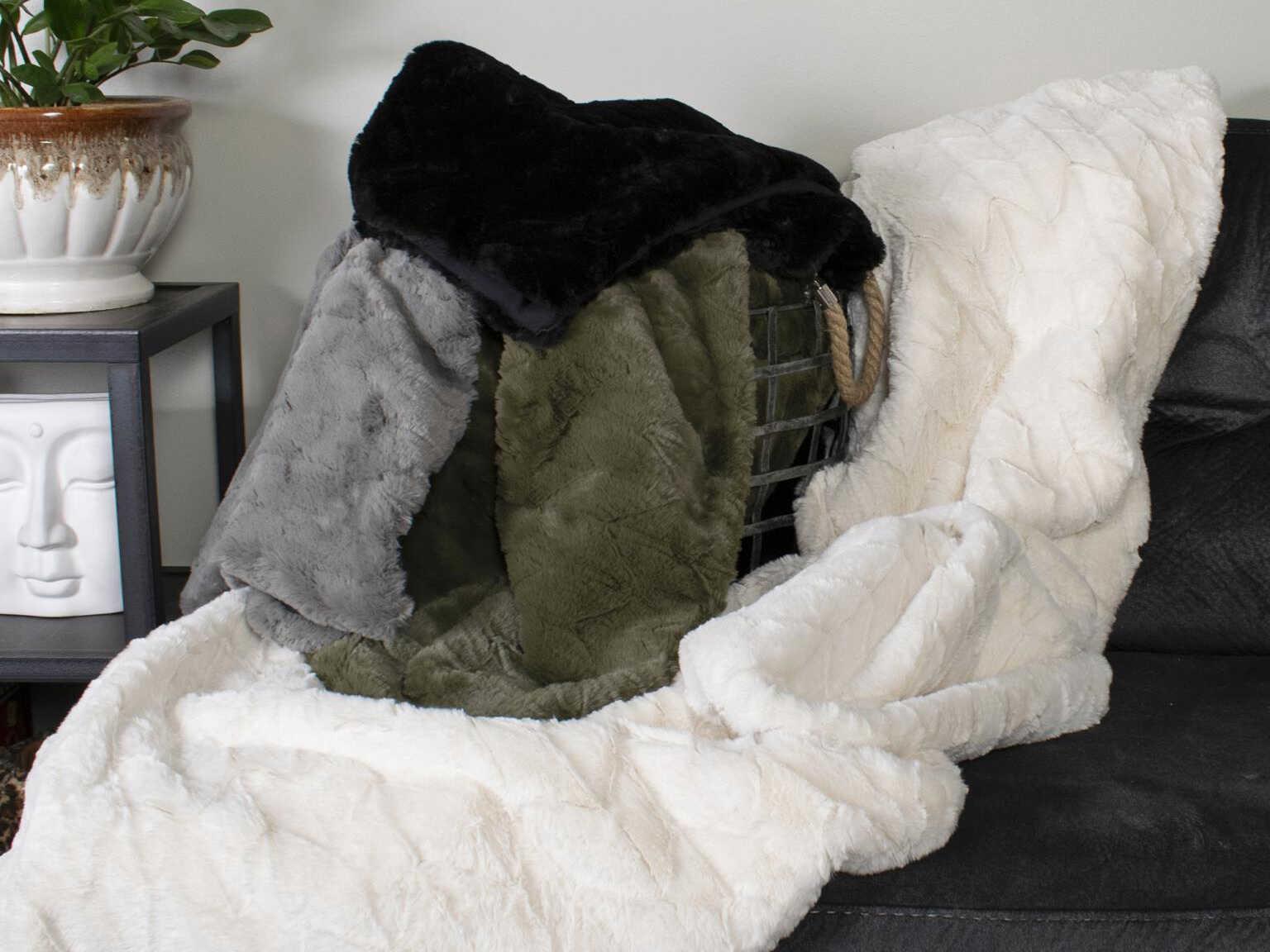 Howard Elliott Angora Stone Throw