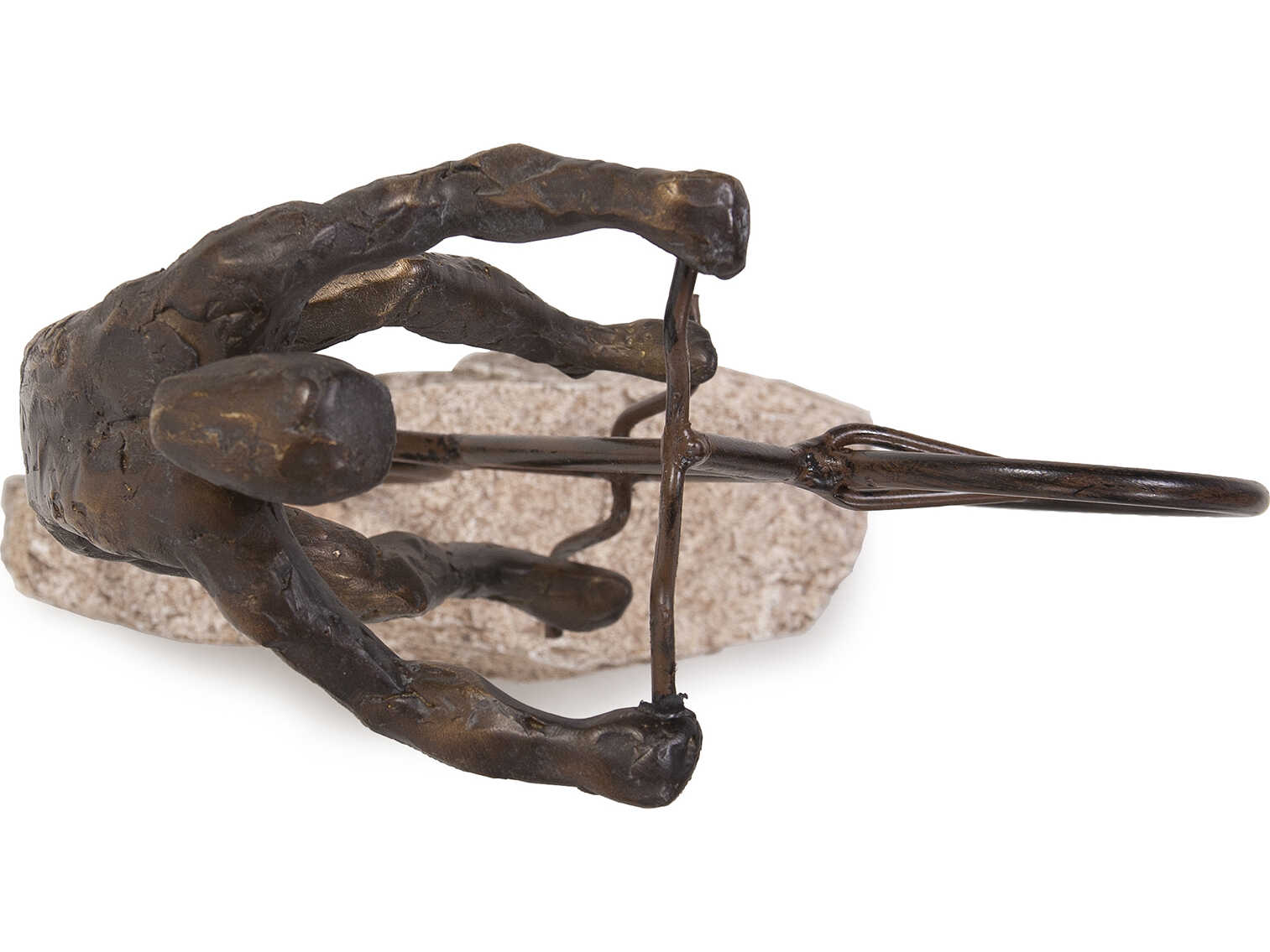 Howard Elliott Bronze Stone Cyclist Sculpture