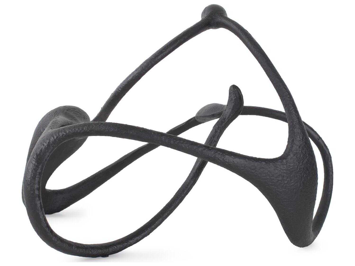 Howard Elliott Matte Black Endro Abstract Sculpture