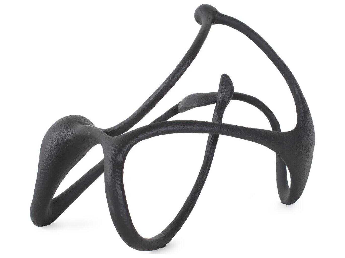 Howard Elliott Matte Black Endro Abstract Sculpture