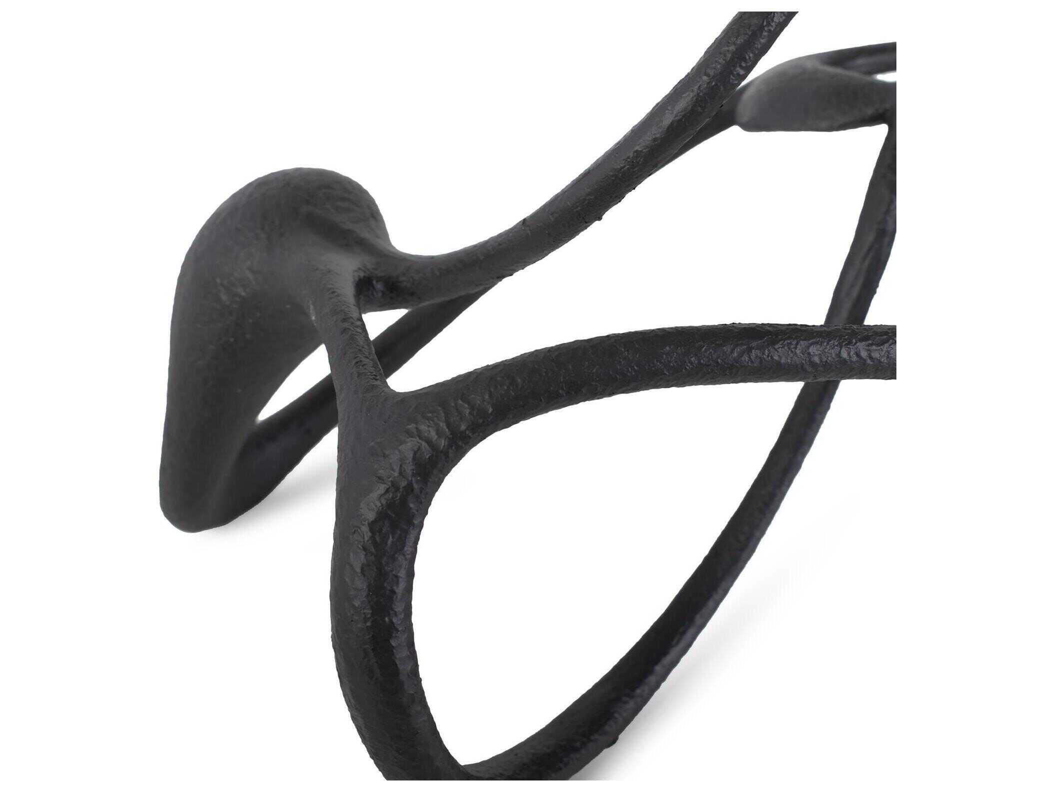 Howard Elliott Matte Black Endro Abstract Sculpture