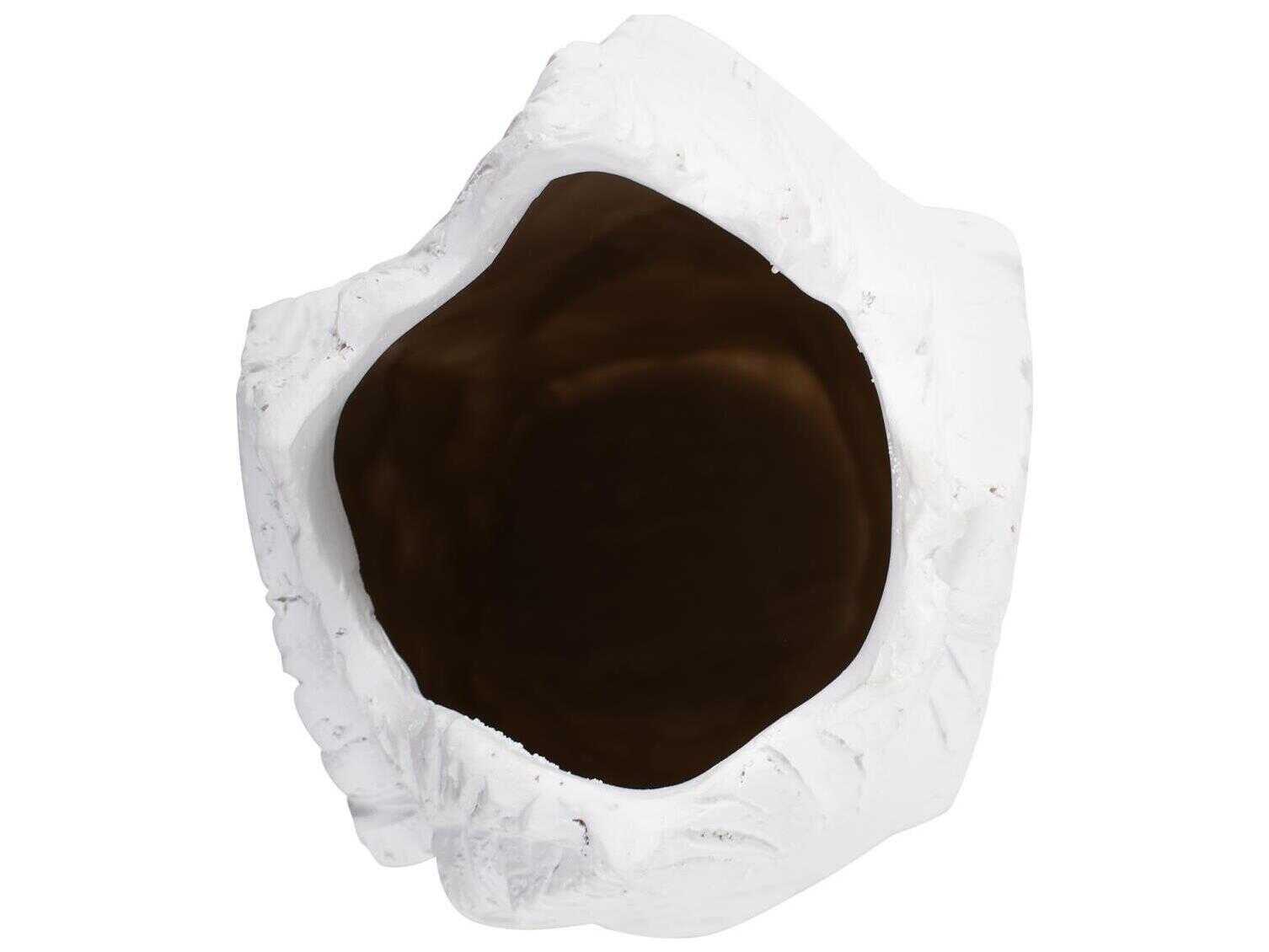 Howard Elliott Abstract Elm Textured Matte White Vase