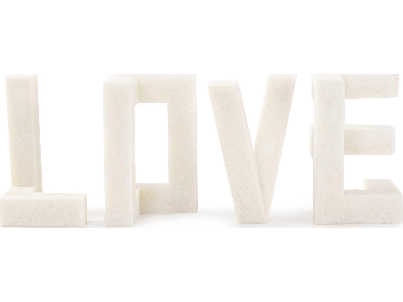 Howard Elliott White Just Say "Love" Sculpture
