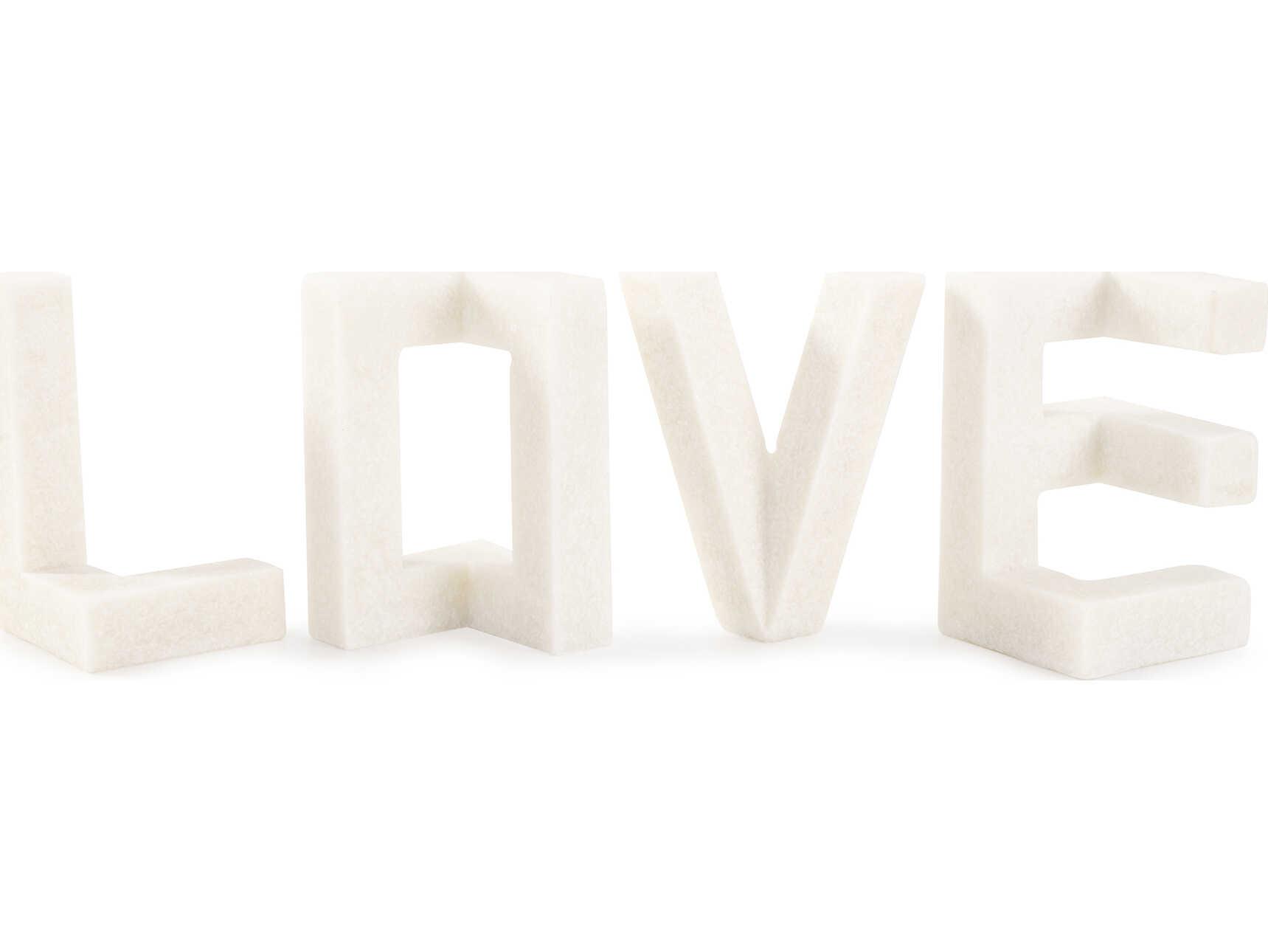 Howard Elliott White Just Say "Love" Sculpture